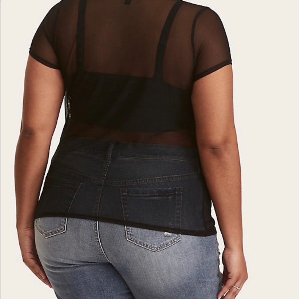 Torrid black mesh tee - Picture 3 of 5